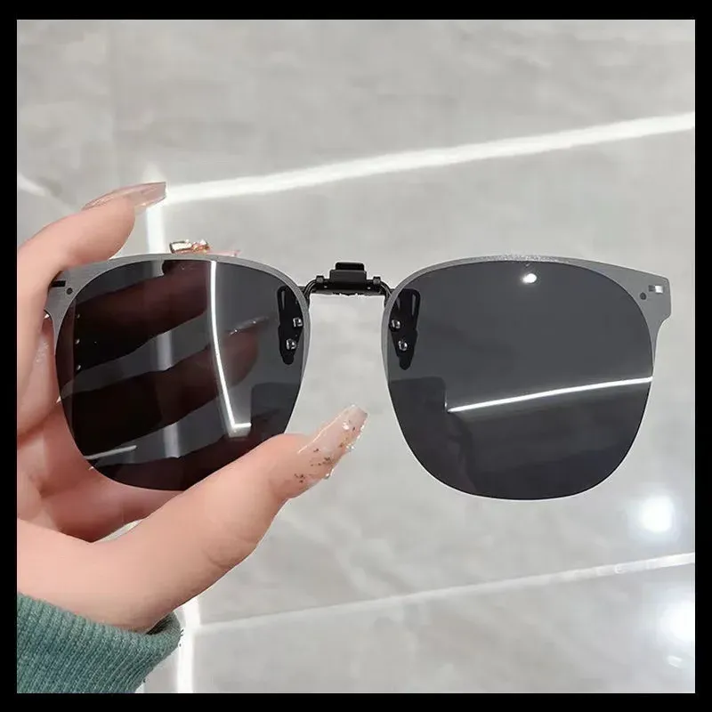 Lunettes de soleil polarisées photochromiques pour hommes et femmes, à pince et rabattables, protection anti-UV400, verres dégradés, vision nocturne, marque KLASSNUM 7