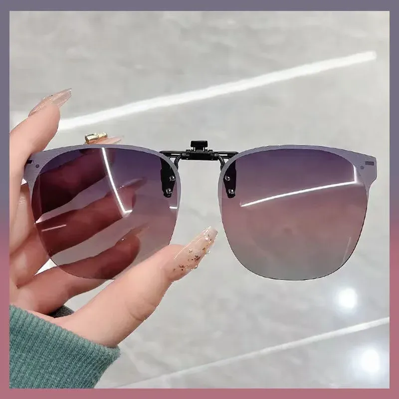 Lunettes de soleil polarisées photochromiques pour hommes et femmes, à pince et rabattables, protection anti-UV400, verres dégradés, vision nocturne, marque KLASSNUM 10