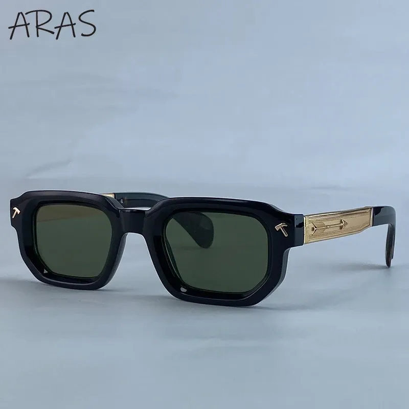 Lunettes de soleil polarisées carrées pour hommes, style vintage, protection UV400 14