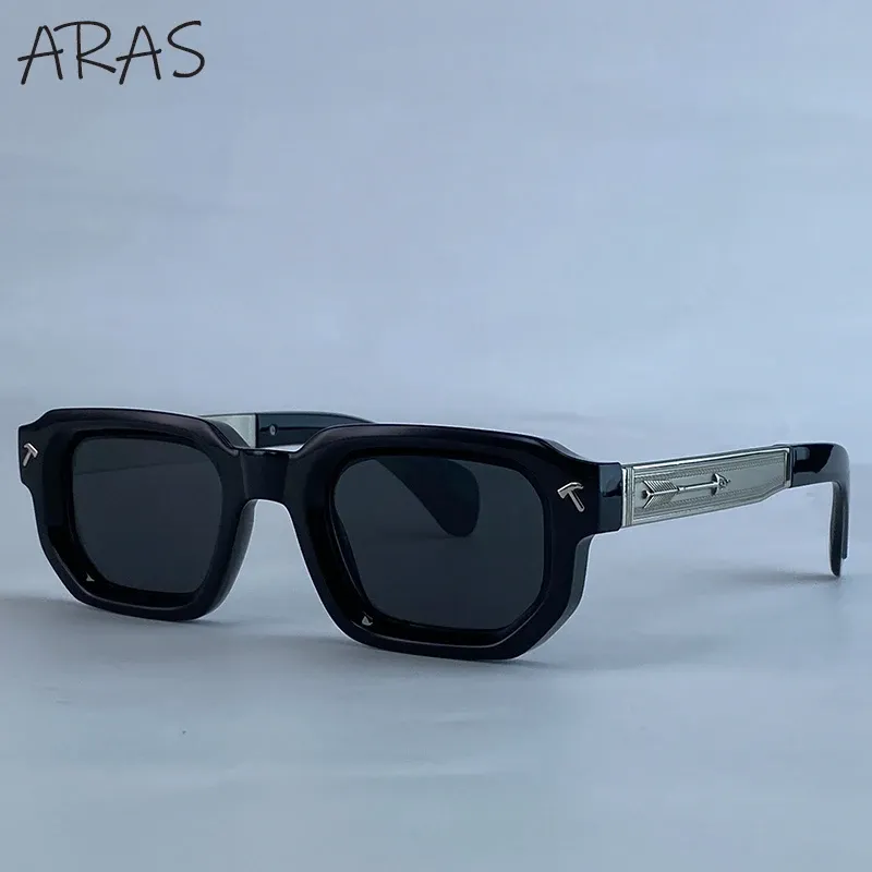 Lunettes de soleil polarisées carrées pour hommes, style vintage, protection UV400 7