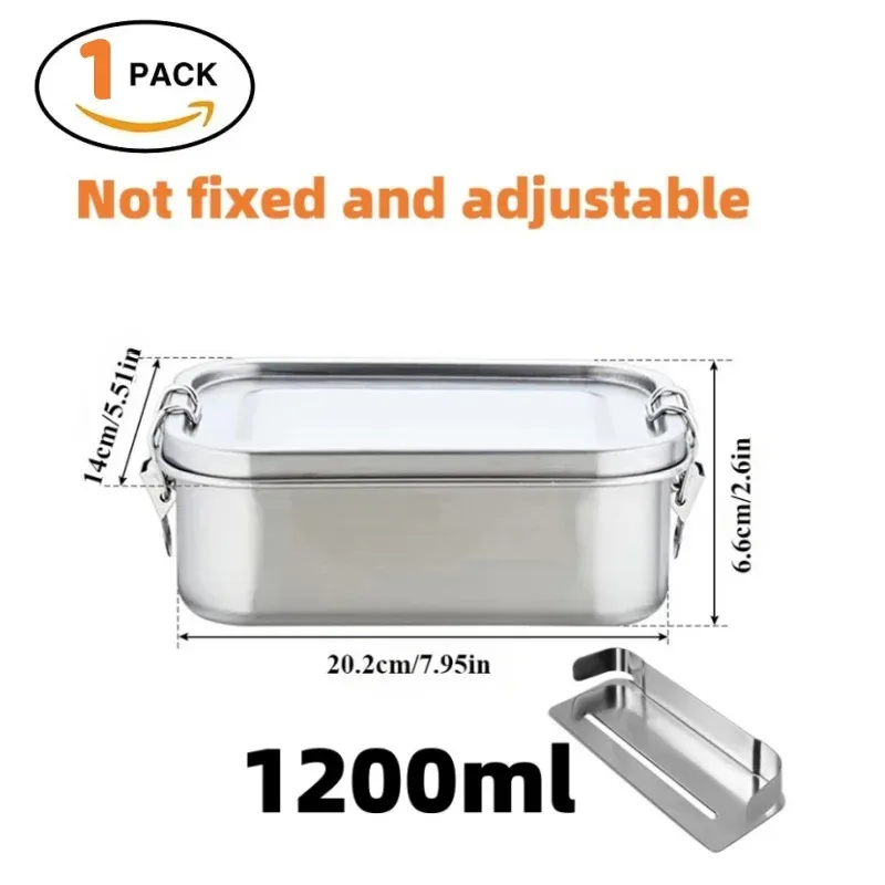 Boîte à repas Bento pour adultes en acier inoxydable 304, hermétique, pour la préparation des repas, sans BPA 11