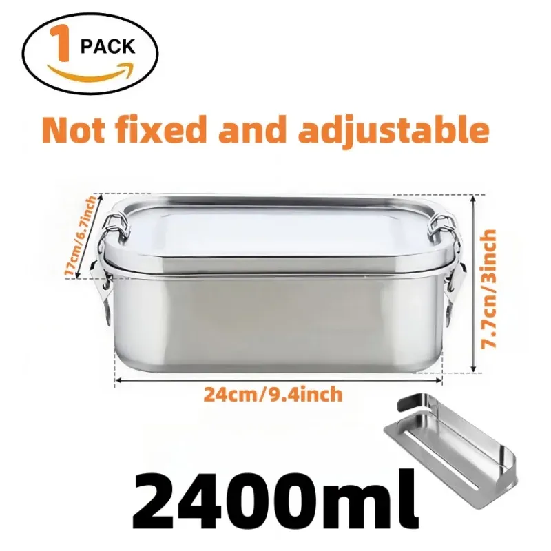 Boîte à repas Bento pour adultes en acier inoxydable 304, hermétique, pour la préparation des repas, sans BPA 13
