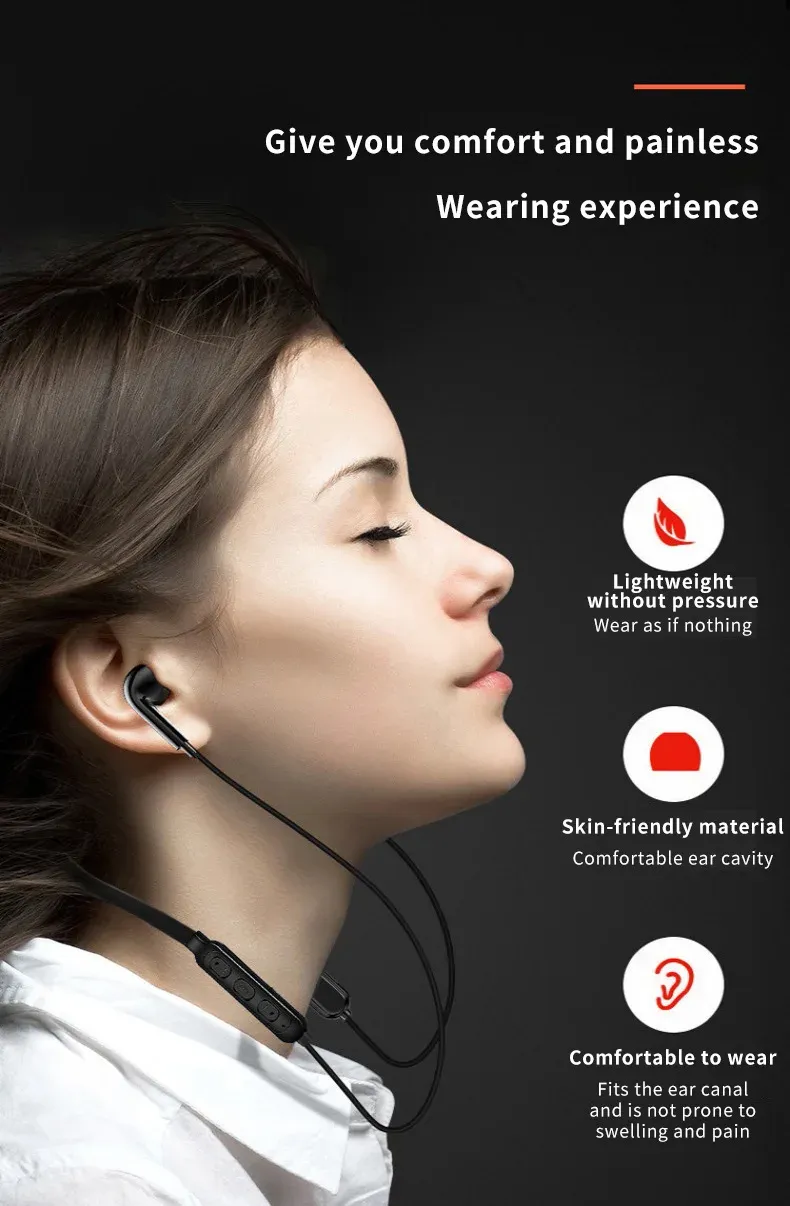 Casque d'écoute Bluetooth sans fil 9D