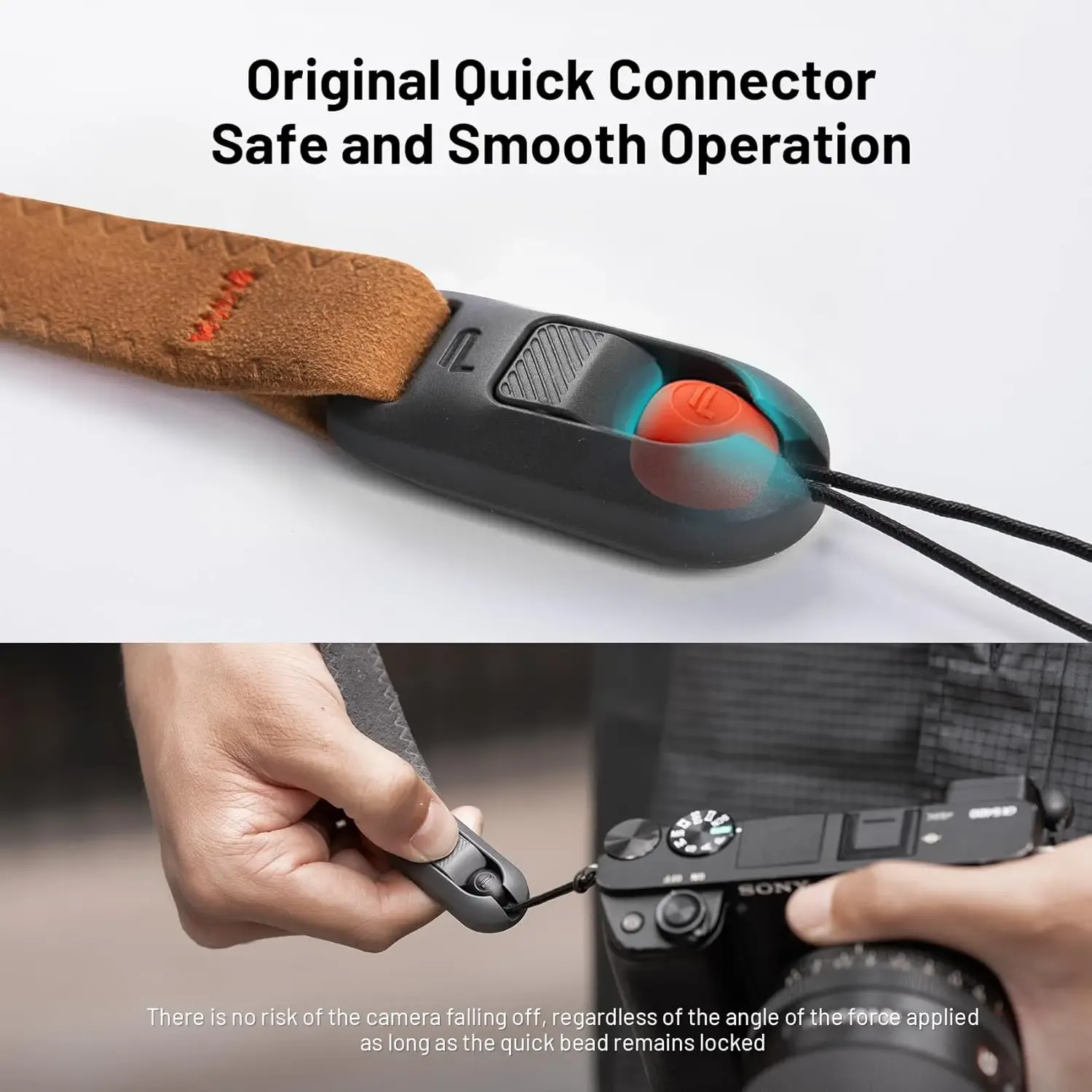 Sangle d'appareil photo portable à dégagement rapide, compatible avec système de connecteur pour téléphone 2