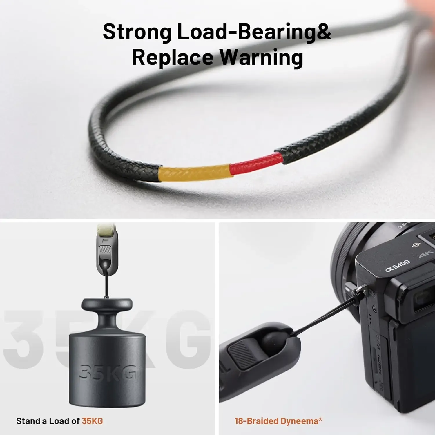 Sangle d'appareil photo portable à dégagement rapide, compatible avec système de connecteur pour téléphone 3