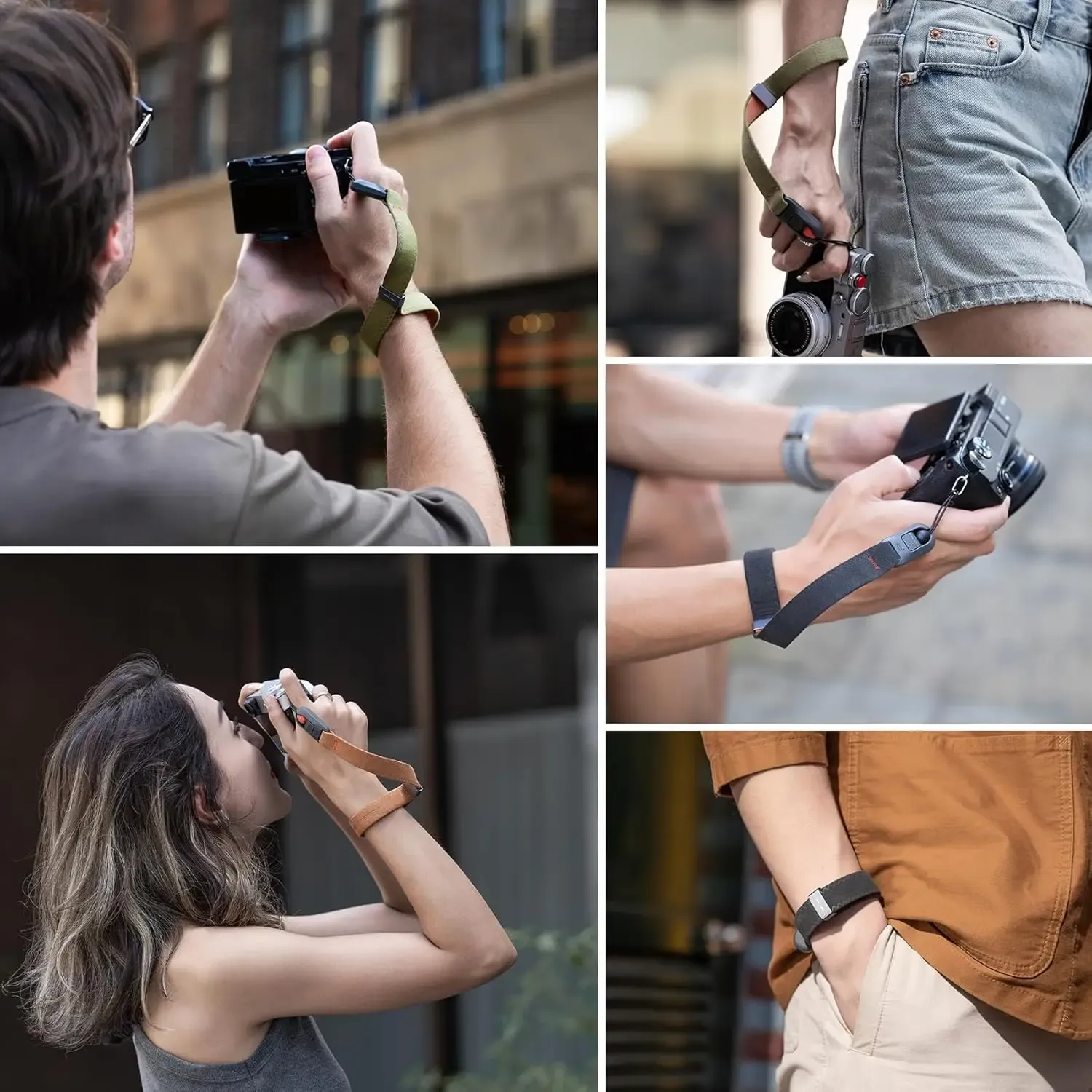 Sangle d'appareil photo portable à dégagement rapide, compatible avec système de connecteur pour téléphone 4