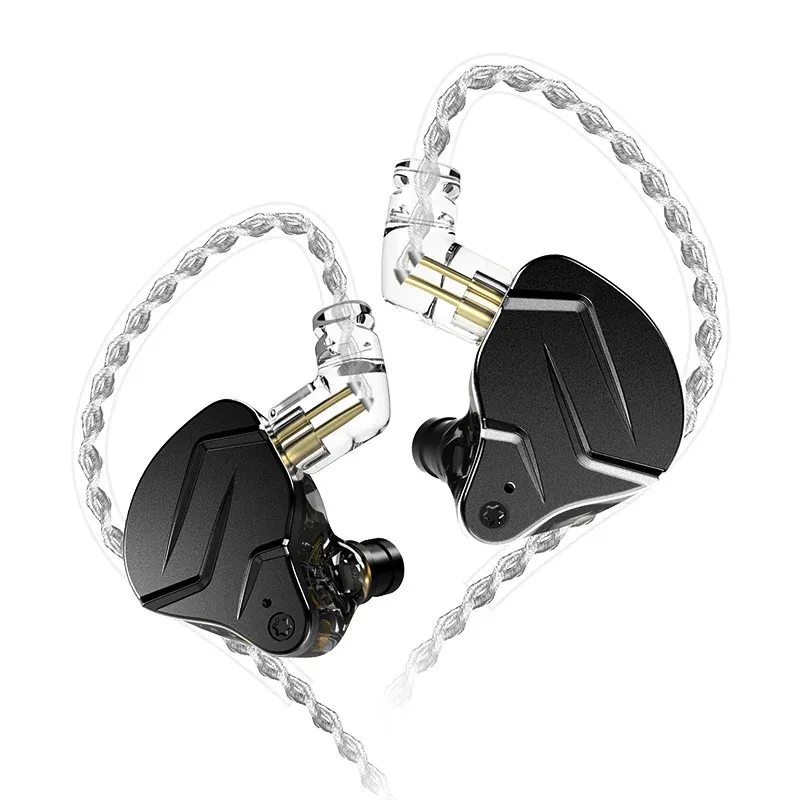 KZ ZSN Pro X Écouteurs filaires en métal, technologie hybride 1BA + 1DD, crochets d'oreille, écouteurs intra-auriculaires avec microphone, idéaux pour le sport 8