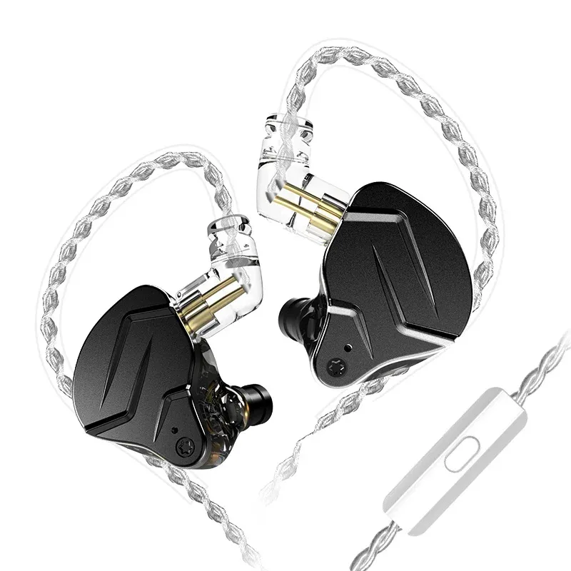 KZ ZSN Pro X Écouteurs filaires en métal, technologie hybride 1BA + 1DD, crochets d'oreille, écouteurs intra-auriculaires avec microphone, idéaux pour le sport 11