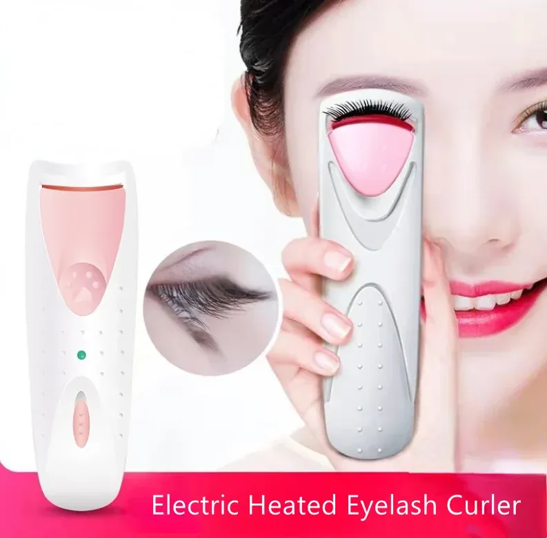 Recourbe-cils chauffant électrique avec outils de maquillage, effet longue durée, clip pour permanente, 1 pièce - Image 1