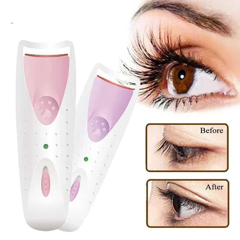 Recourbe-cils chauffant électrique avec outils de maquillage, effet longue durée, clip pour permanente, 1 pièce 2