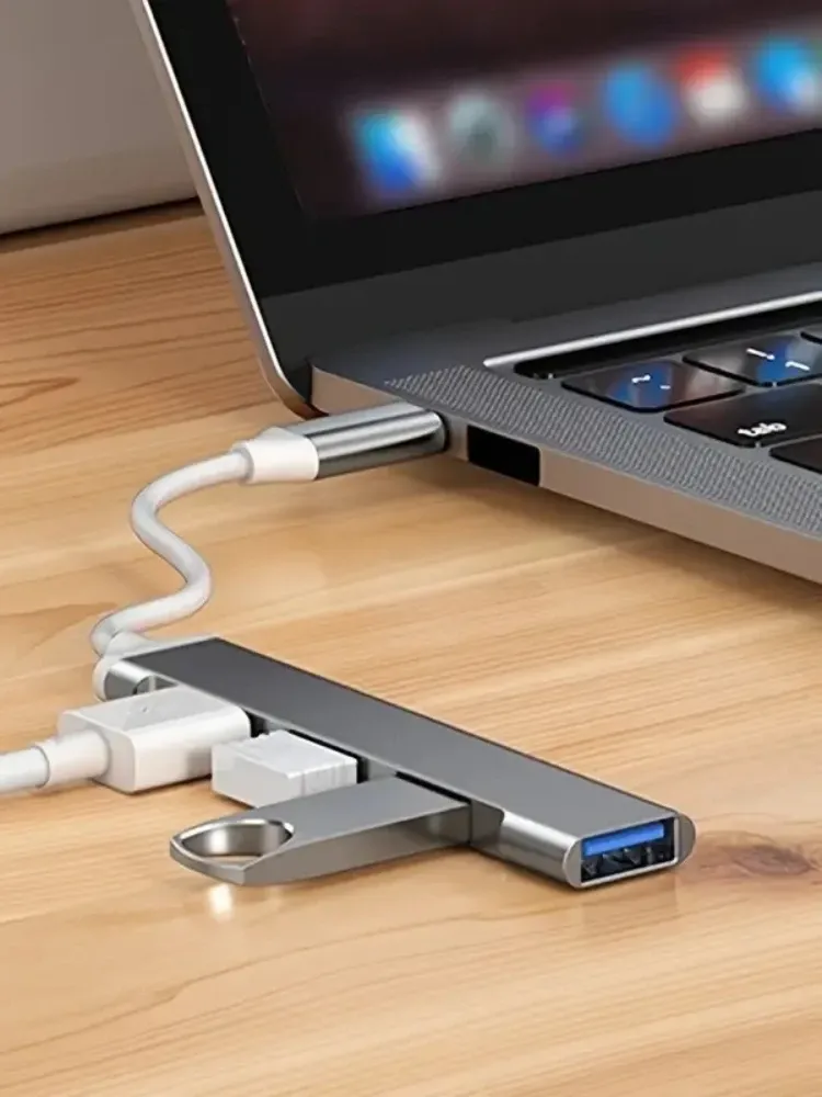 Adaptateur hub USB Type-C 4 ports OTG pour Xiaomi, Lenovo, MacBook Air/Pro 13 et 15 pouces et PC - Accessoires informatiques