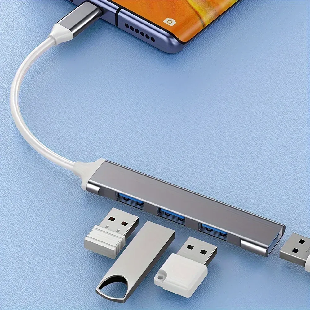Adaptateur hub USB Type-C 4 ports OTG pour Xiaomi, Lenovo, MacBook Air/Pro 13 et 15 pouces et PC - Accessoires informatiques 3