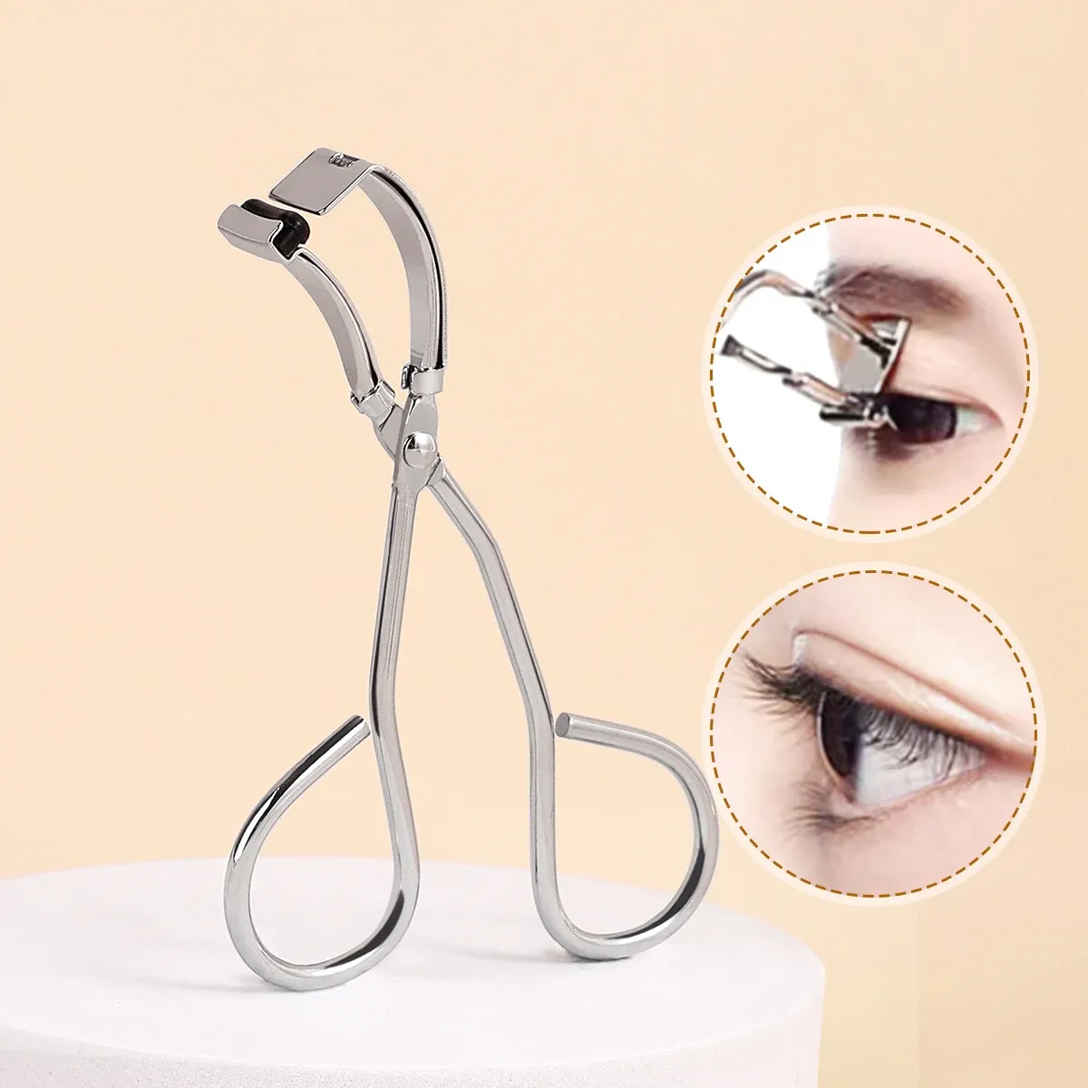 Recourbe-cils portable en acier inoxydable, grand angle, outil professionnel pour extensions de cils, outil de maquillage - Image 1