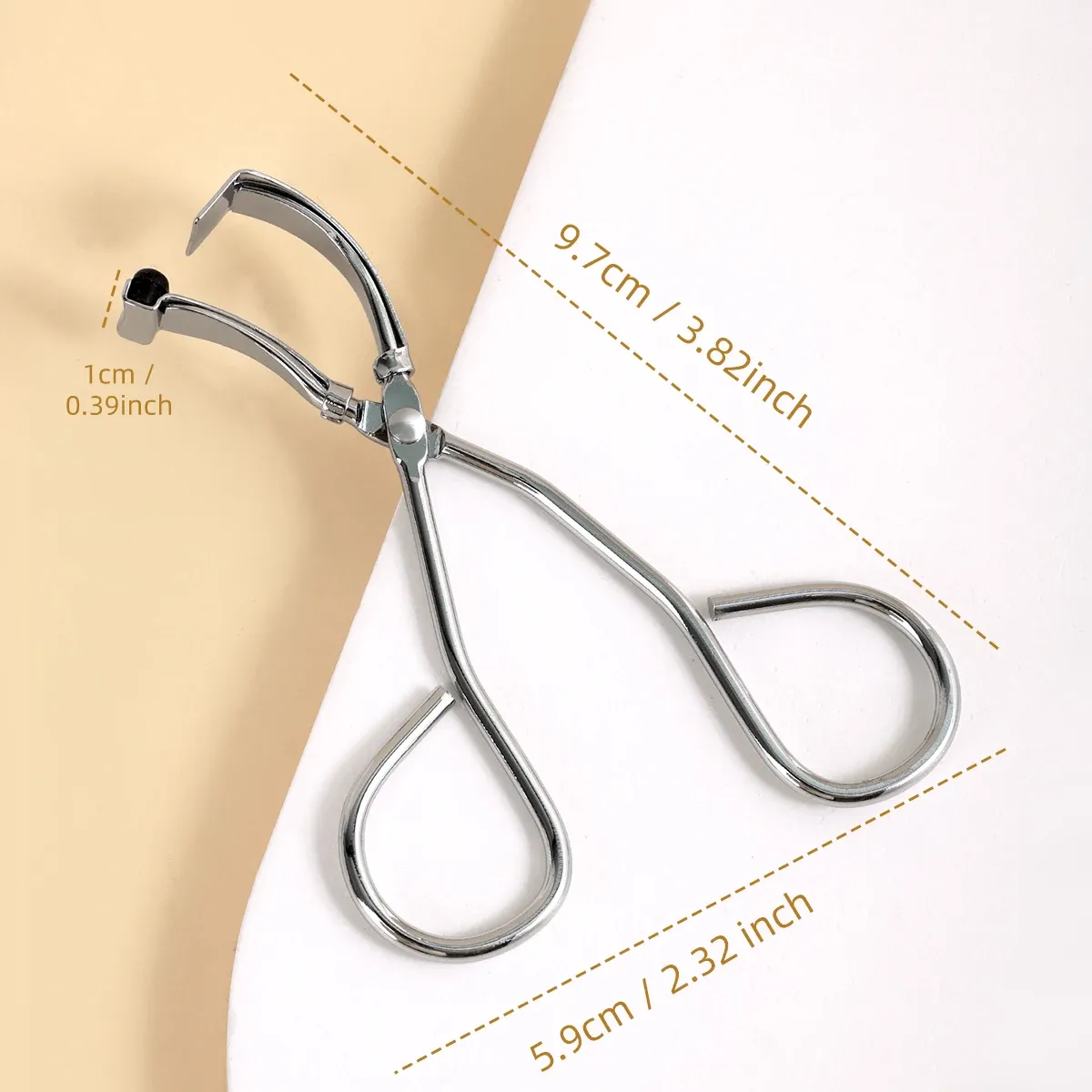 Recourbe-cils portable en acier inoxydable, grand angle, outil professionnel pour extensions de cils, outil de maquillage 2