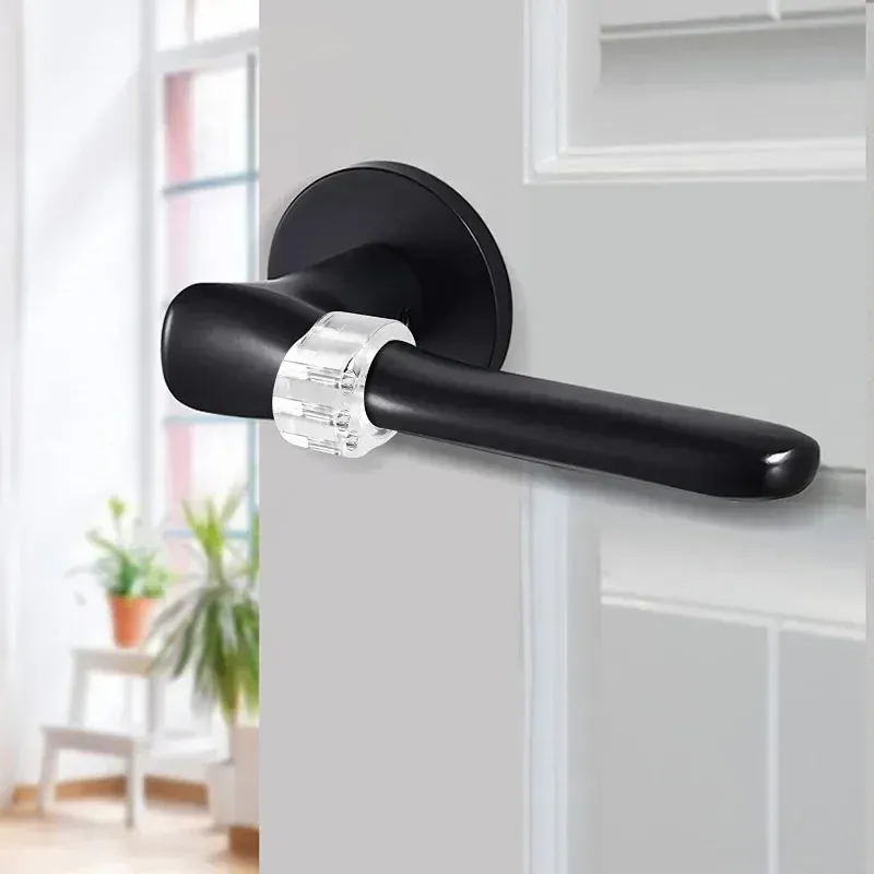 Détail de la butée de porte transparente