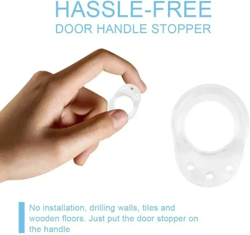 Butée de porte transparente, finition soignée