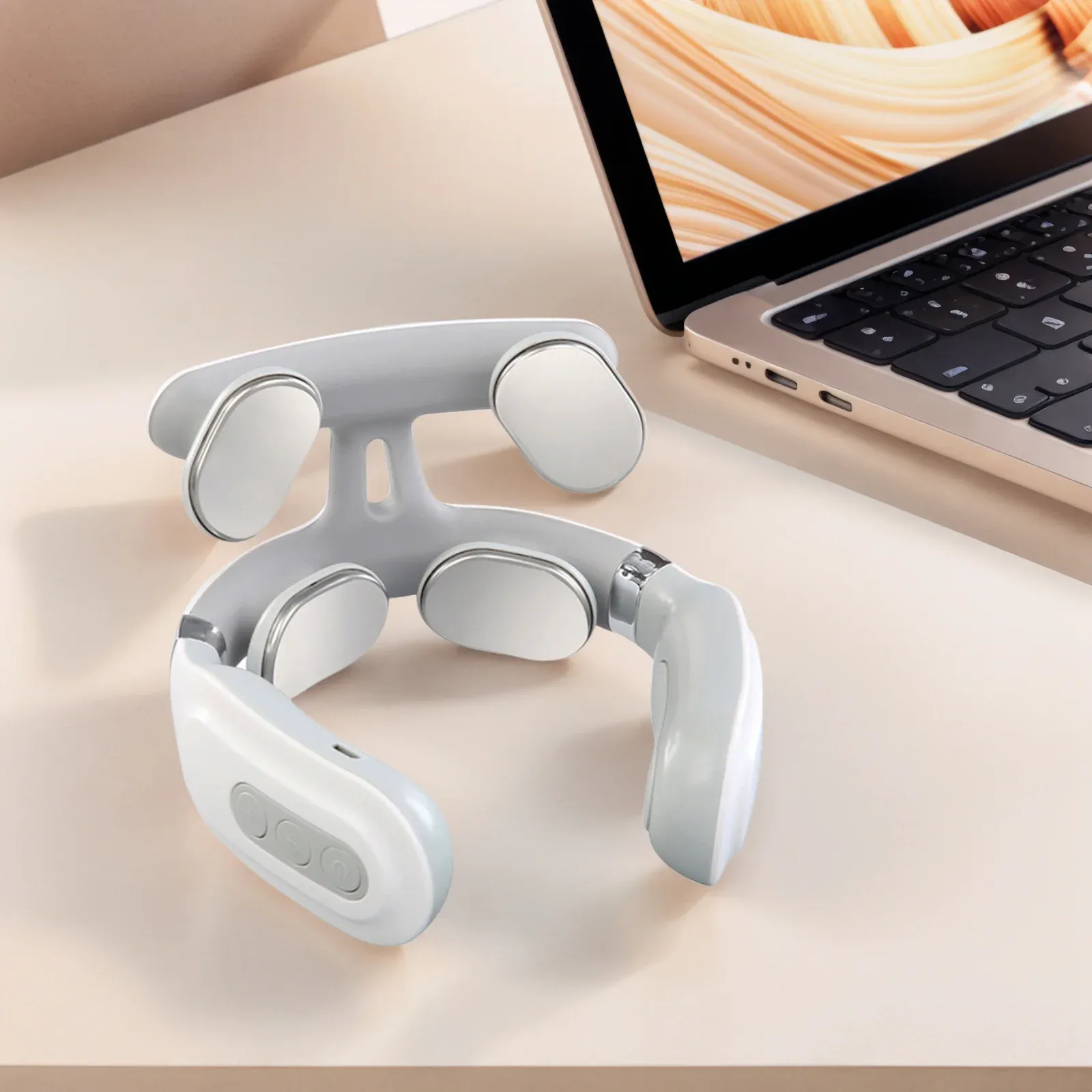 Masseur cervical 4 têtes rechargeable par USB avec chauffage, masseur électrique pour le cou pour femmes et hommes 2