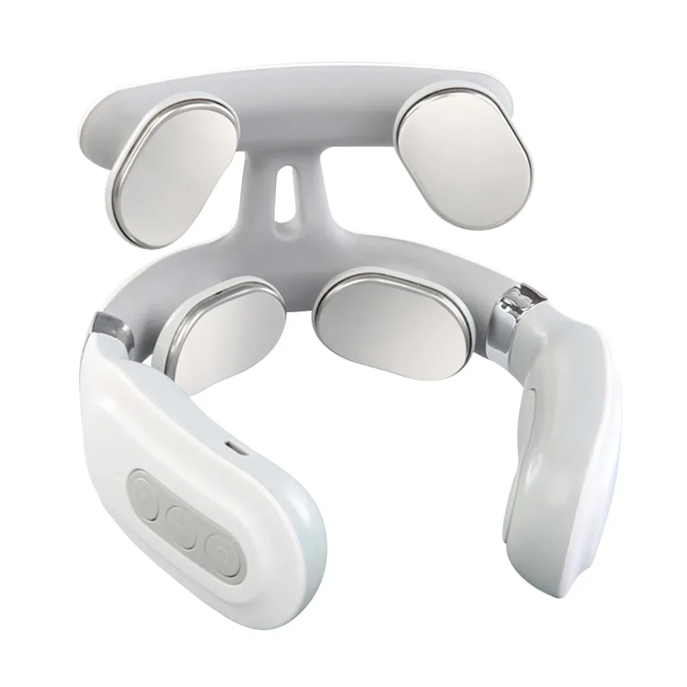 Masseur cervical 4 têtes rechargeable par USB avec chauffage, masseur électrique pour le cou pour femmes et hommes 7