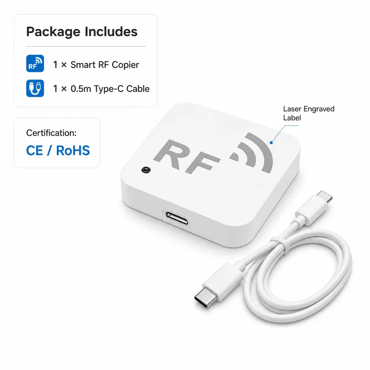 Télécommande intelligente WiFi RF, compacité et légèreté