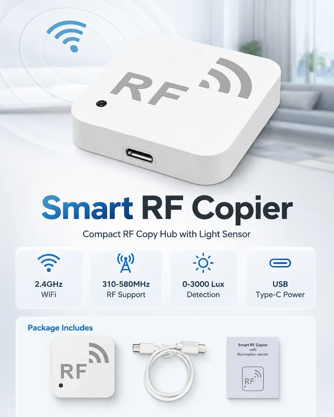 Télécommande intelligente WiFi RF, mise en situation