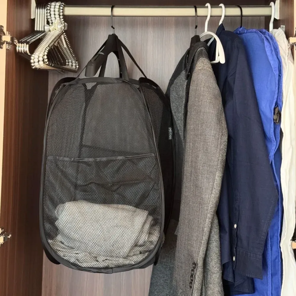 Panier à linge pliable et ventilé à grande capacité, rangement pour vêtements d'enfants 4