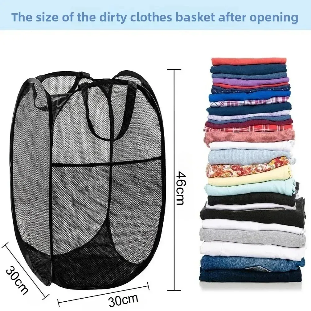 Panier à linge pliable et ventilé à grande capacité, rangement pour vêtements d'enfants 6