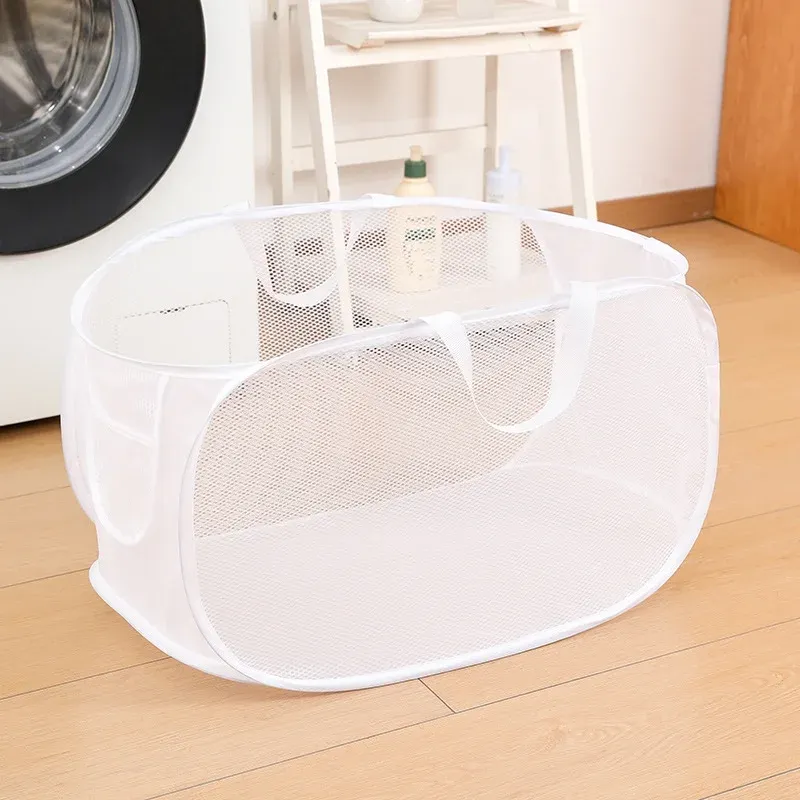Panier à linge pliable, détail d'utilisation