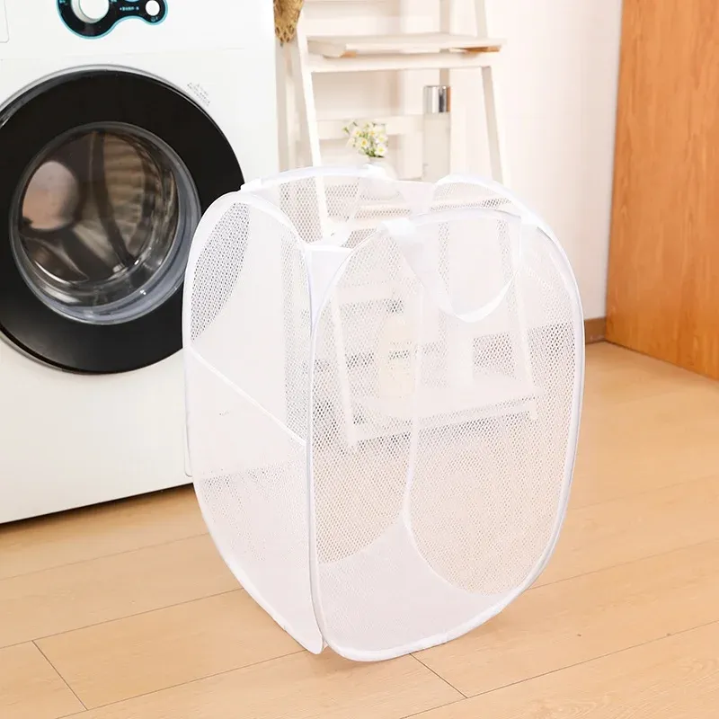 Panier à linge pliable et ventilé à grande capacité, rangement pour vêtements d'enfants 7