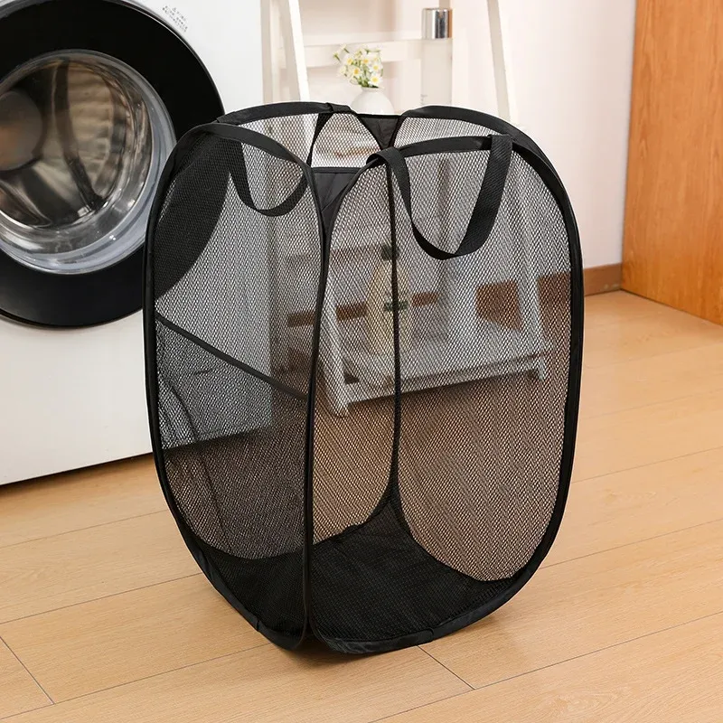 Panier à linge pliable et ventilé à grande capacité, rangement pour vêtements d'enfants 8