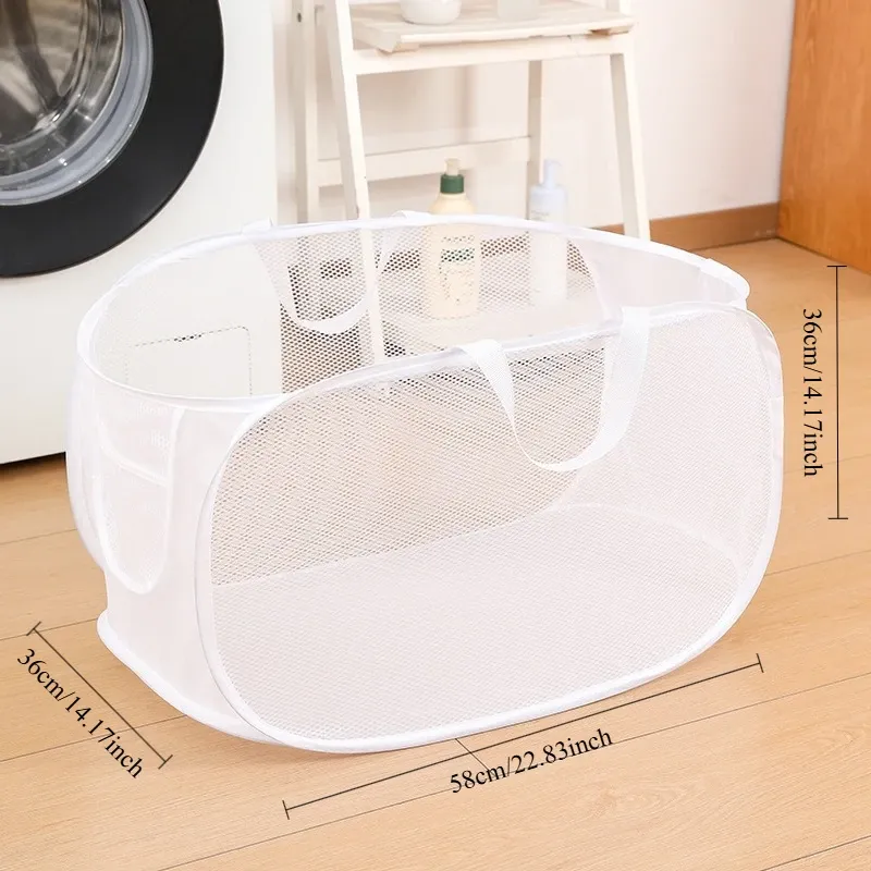 Panier à linge pliable et ventilé à grande capacité, rangement pour vêtements d'enfants 9