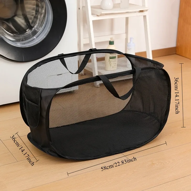 Panier à linge pliable et ventilé à grande capacité, rangement pour vêtements d'enfants 10