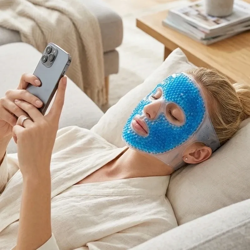 Masque pour les yeux en gel réutilisable en situation