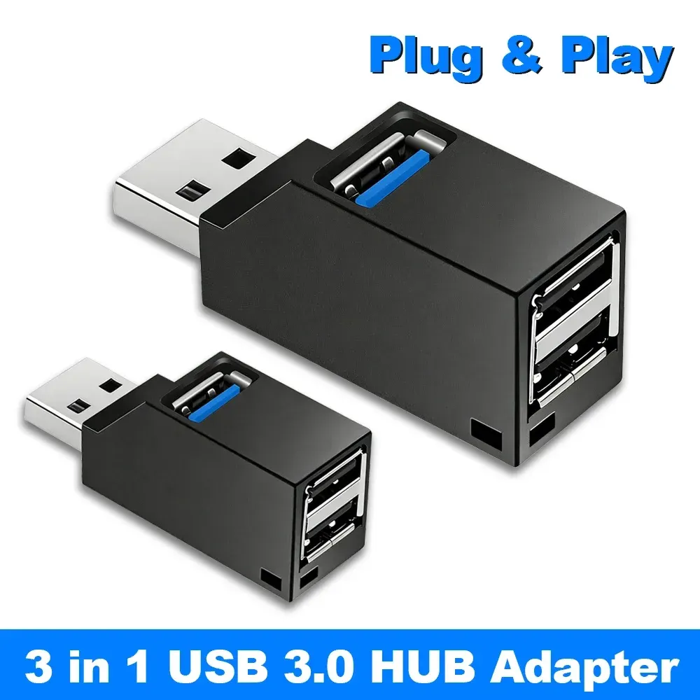 Hub USB 3 en 1, adaptateur USB 3.0, station d'accueil USB, répartiteur USB, adaptateur OTG, 5 Gbps, haute vitesse, pour PC portable, MacBook