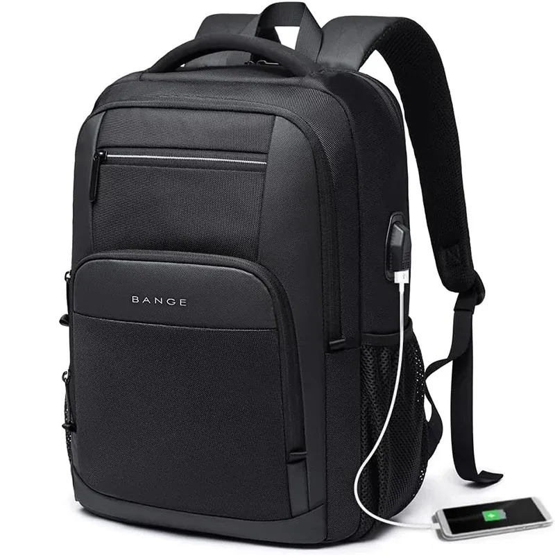 Sac à dos léger de 15,6 pouces pour ordinateur portable, étanche, avec port de charge USB, multifonction, pour voyage, randonnée et école, pour homme 7