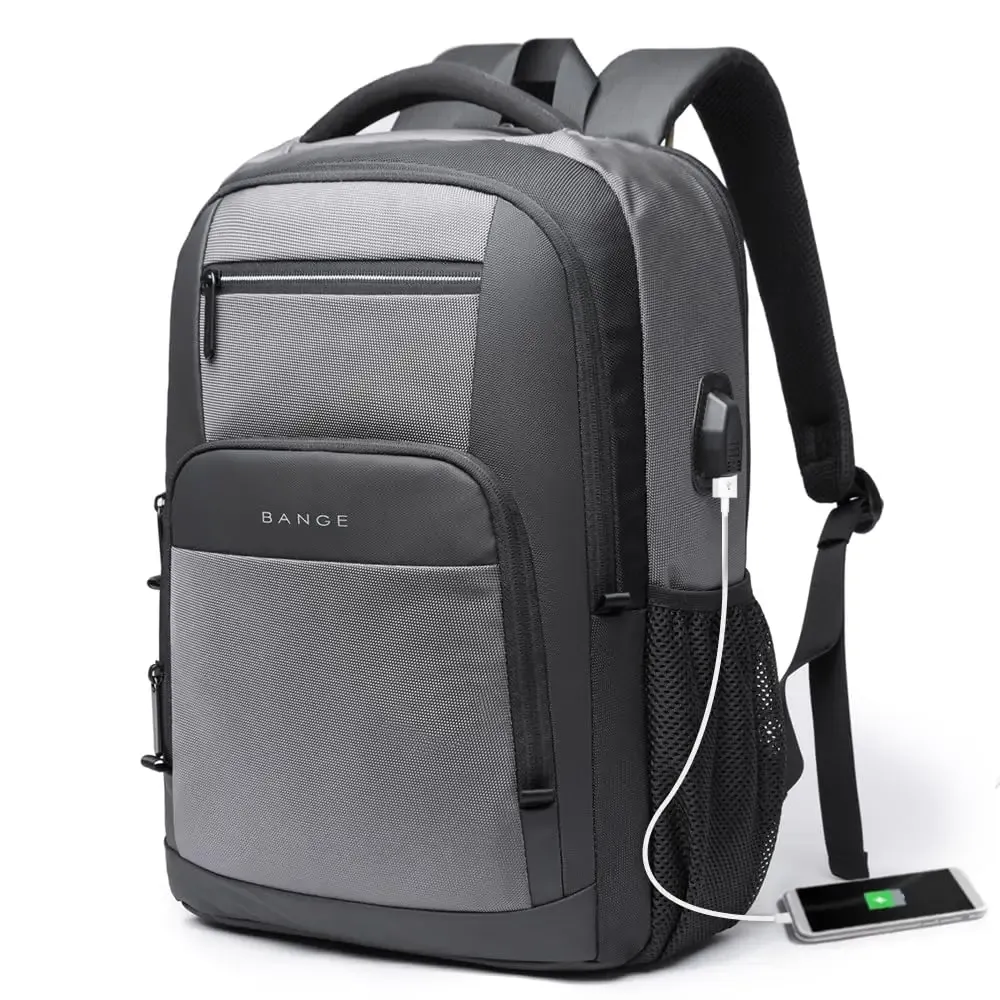 Sac à dos léger de 15,6 pouces pour ordinateur portable, étanche, avec port de charge USB, multifonction, pour voyage, randonnée et école, pour homme 9
