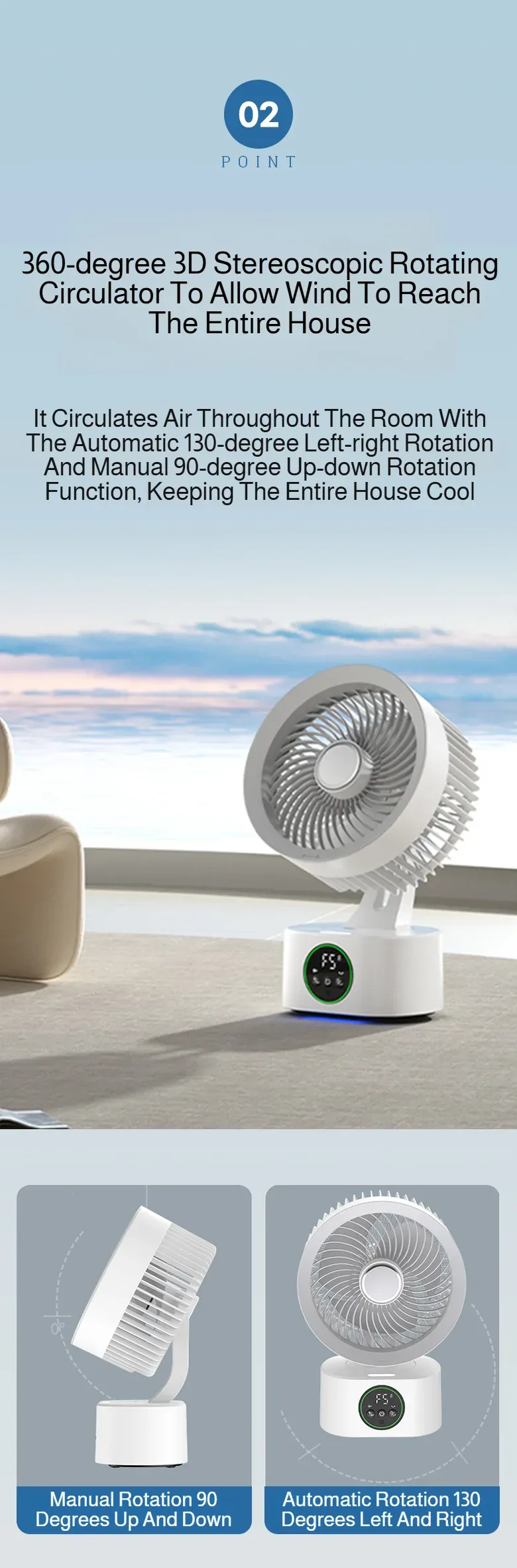Ventilateur dans un espace de vie