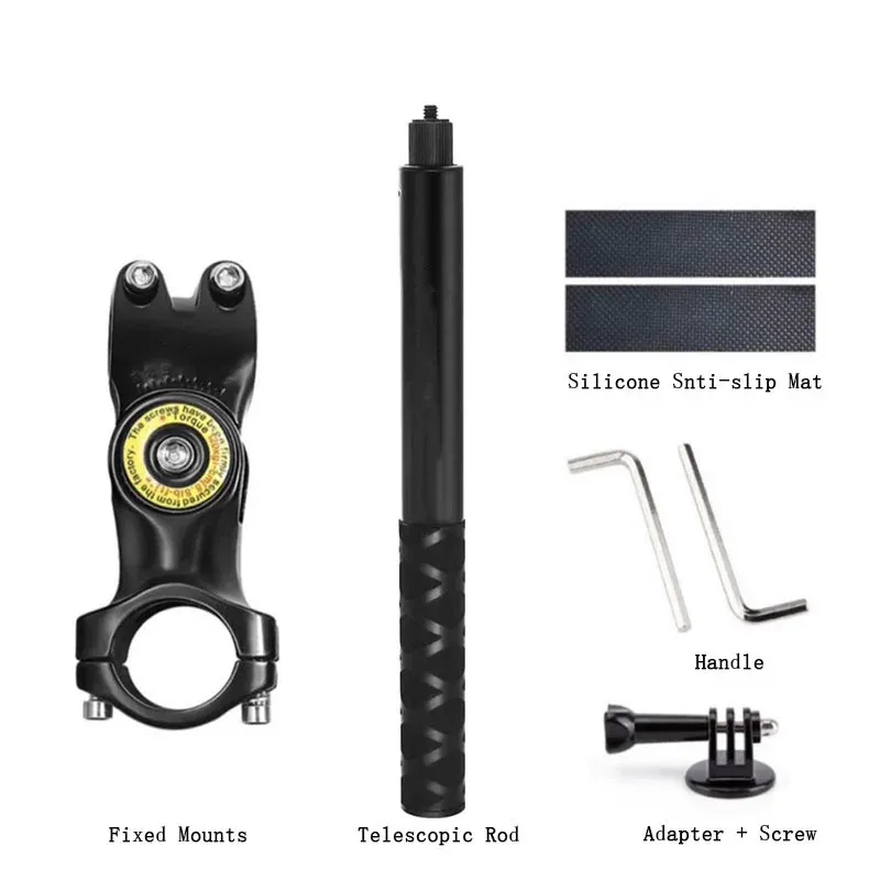 Support pour moto et vélo Insta360 X3/X4 avec perche selfie invisible pour caméras d'action GoPro Hero et DJI 7