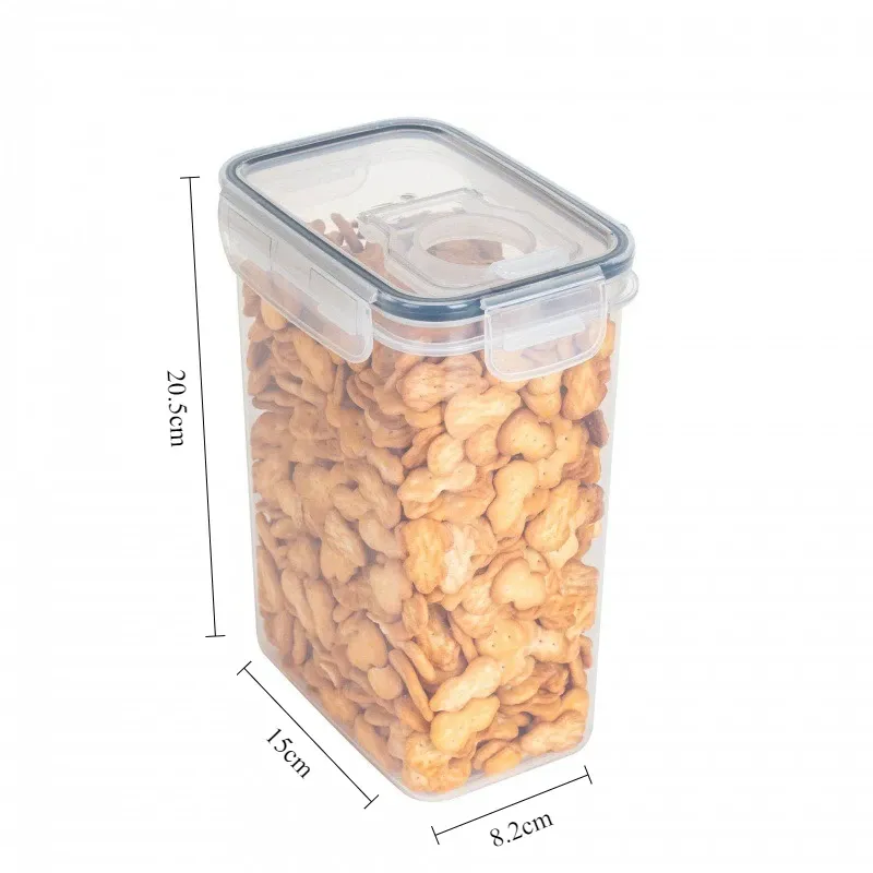 Conteneurs de stockage alimentaire hermétiques avec couvercle, organisateur de garde-manger et distributeur de céréales 9