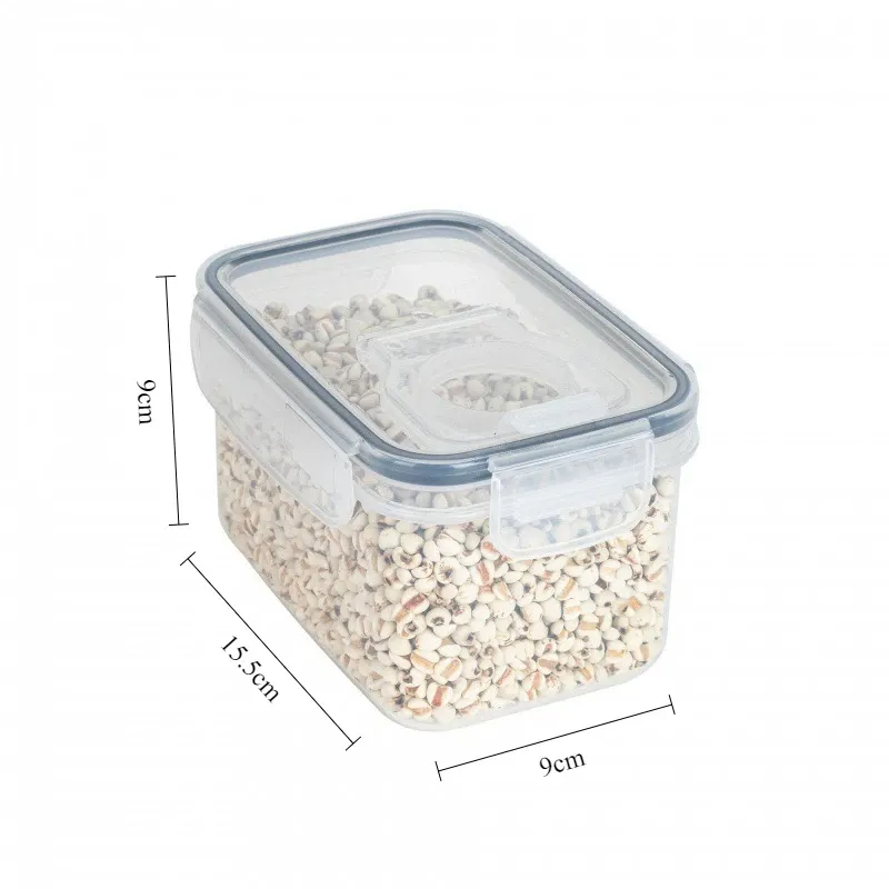 Conteneurs de stockage alimentaire hermétiques avec couvercle, organisateur de garde-manger et distributeur de céréales 8