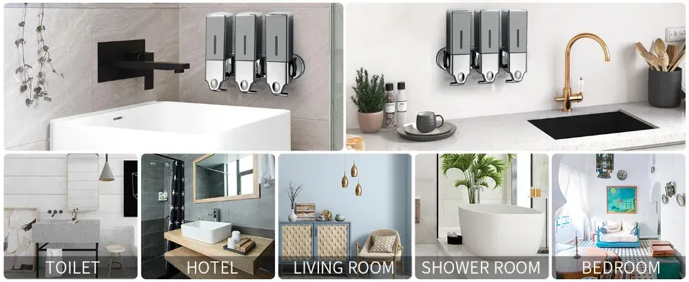 Distributeur mural pour salle de bain