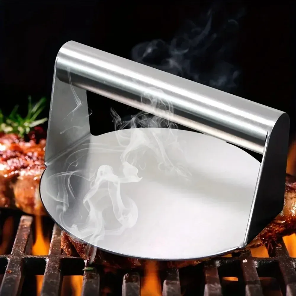 Presse à steak smash en acier inoxydable | Presse à hamburger robuste et antiadhésive pour barbecue et cuisson à la plancha 2
