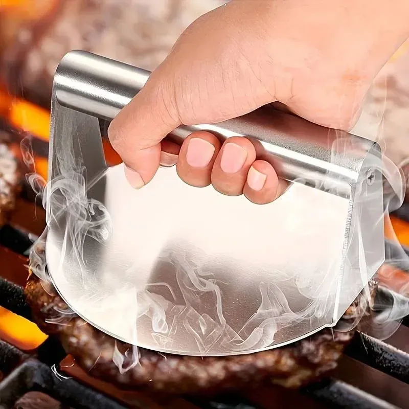 Presse à steak smash en acier inoxydable | Presse à hamburger robuste et antiadhésive pour barbecue et cuisson à la plancha 4