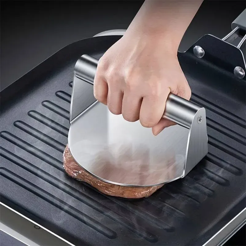 Presse à steak smash en acier inoxydable | Presse à hamburger robuste et antiadhésive pour barbecue et cuisson à la plancha 6
