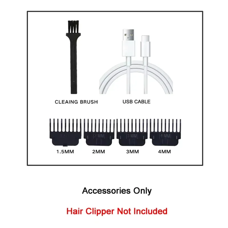 Tondeuse à cheveux électrique T9 avec accessoires, tondeuse rechargeable pour homme, rasoir professionnel pour barbier 17