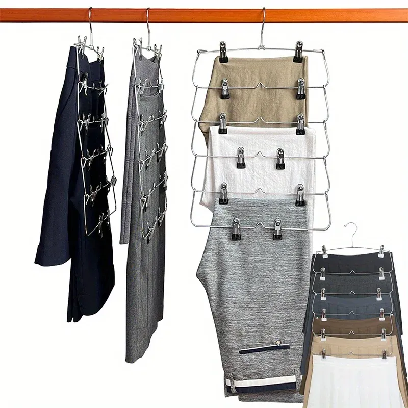 Organisateur de placard pour jupes et pantalons en situation