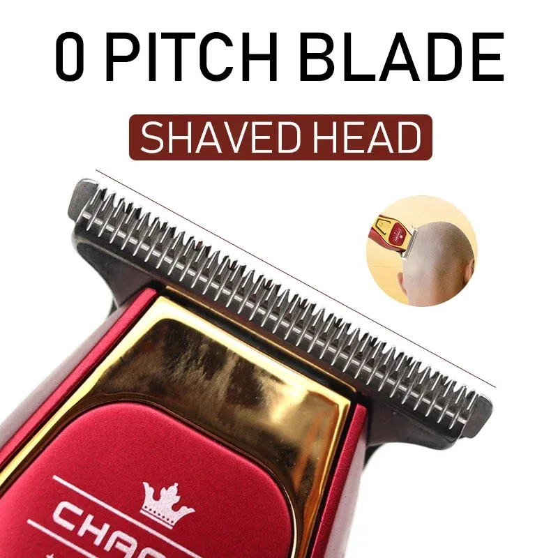 Tondeuse à cheveux professionnelle CHAOER A97 pour hommes, tondeuse de précision à lame 0 mm, tondeuse sans fil rechargeable USB 3
