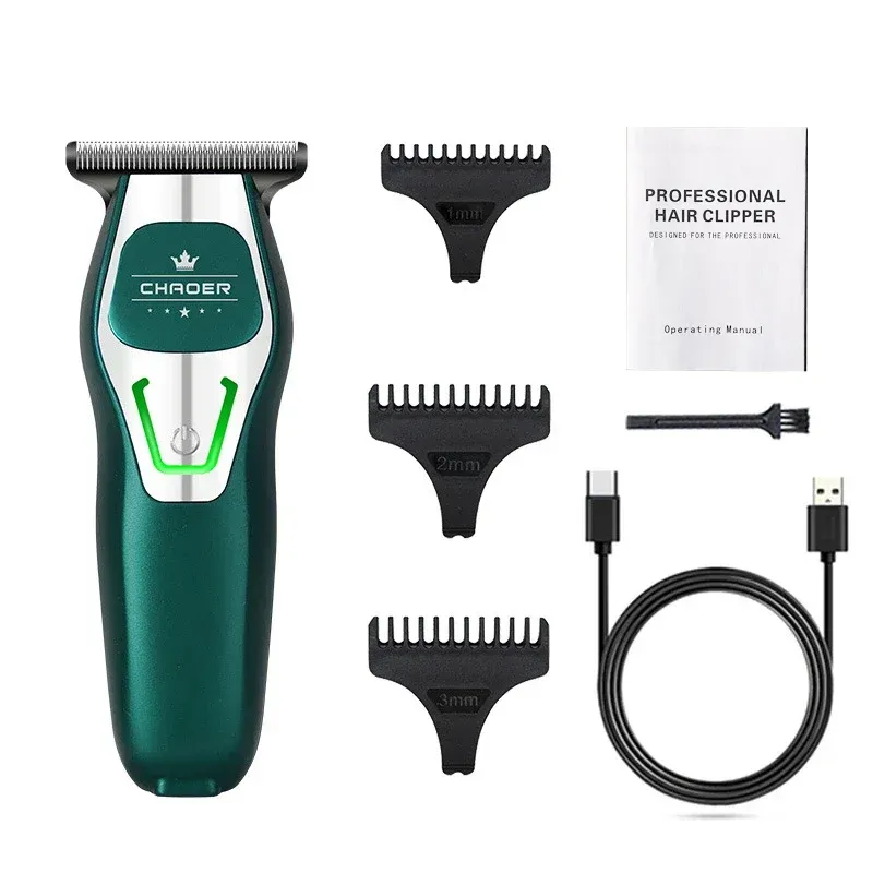 Tondeuse à cheveux professionnelle CHAOER A97 pour hommes, tondeuse de précision à lame 0 mm, tondeuse sans fil rechargeable USB 8