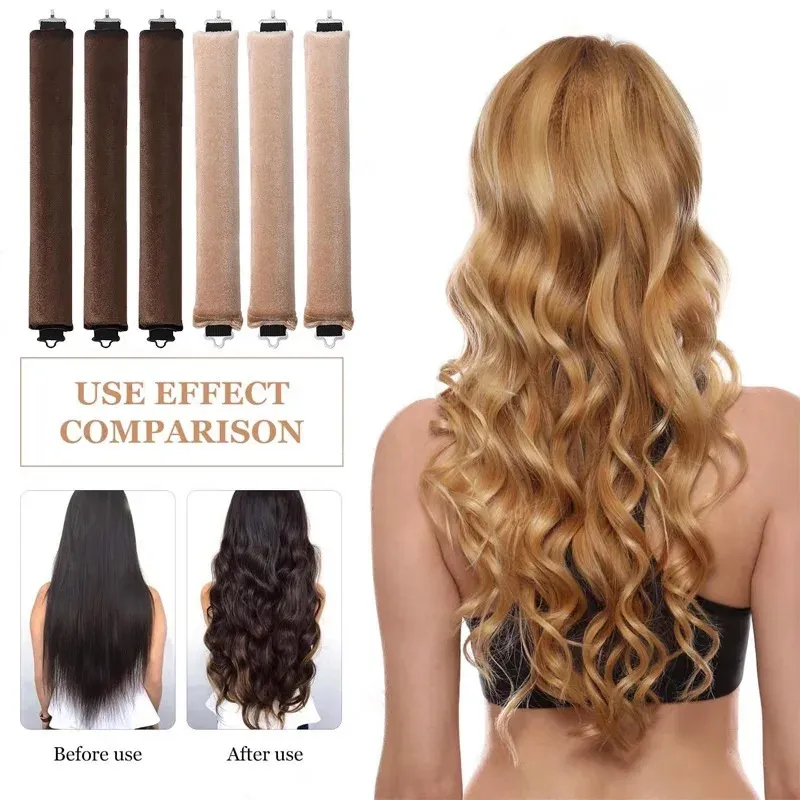 Bigoudis sans chaleur, bandeau boucleur sans chaleur, pour boucles sans effort avec crochet, rouleaux à cheveux souples et flexibles pour dormir, outils capillaires