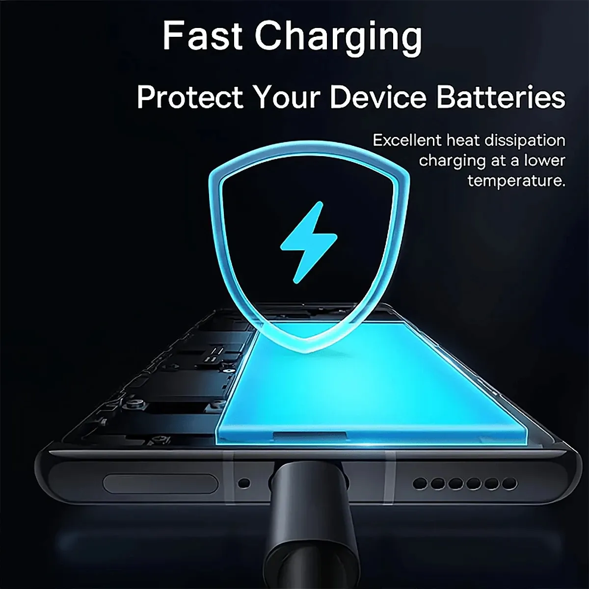 Câble de charge USB-C avec smartphone