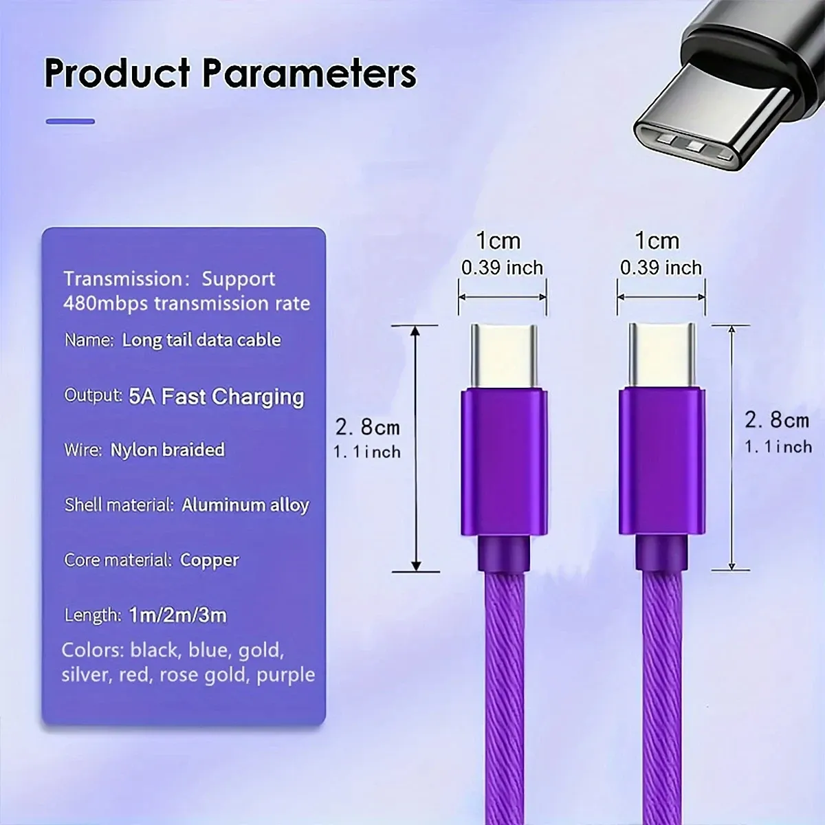 Détail du connecteur USB-C
